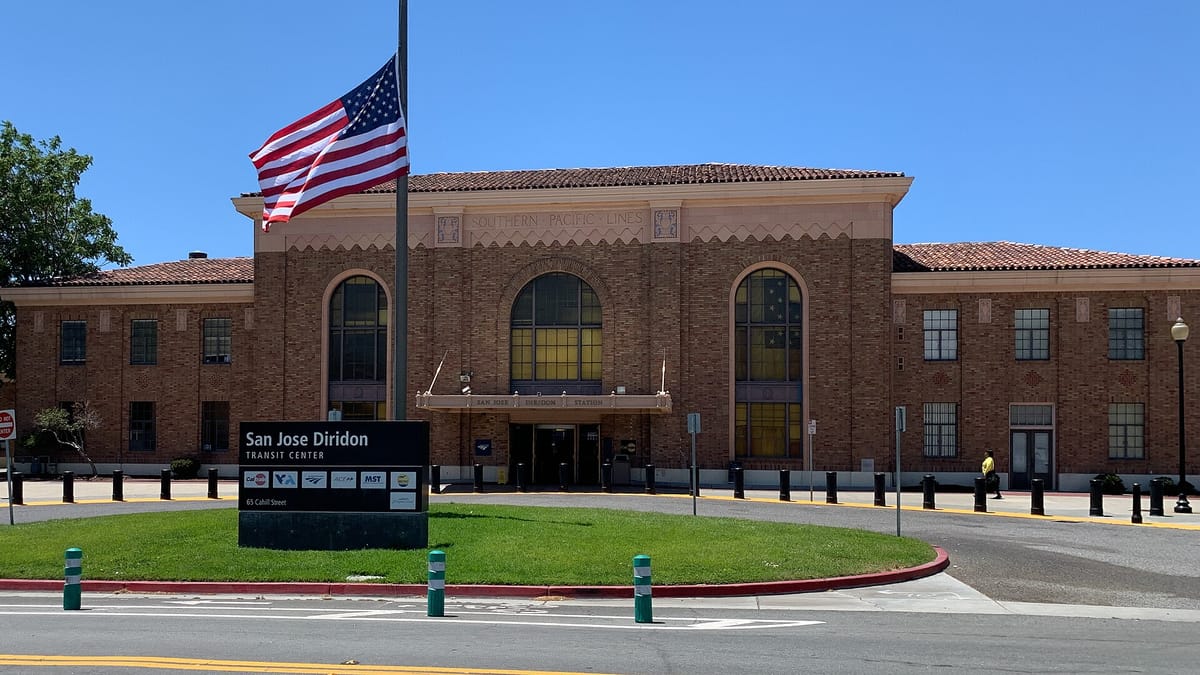The brick depot of San Jose Diridon station